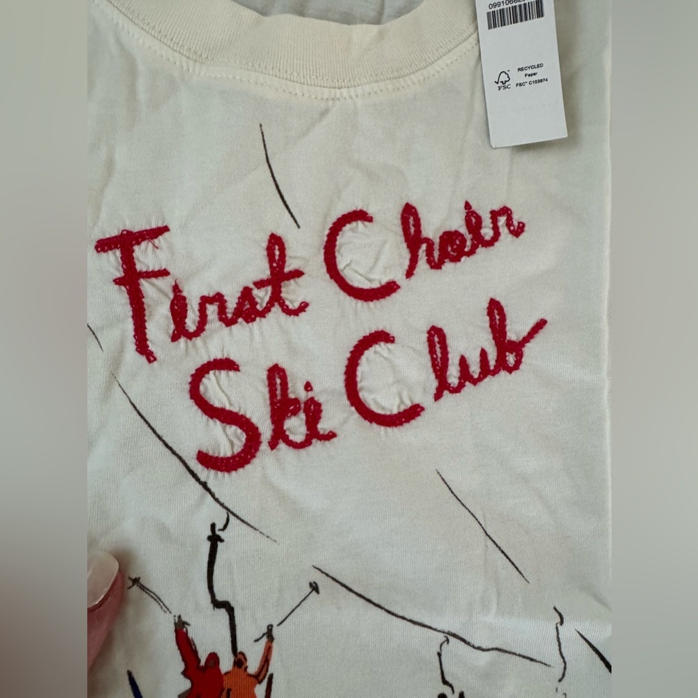 NEW! J. Crew tee, First Chair Ski Club Graphic🎿⛷️ - Picture 4 of 6